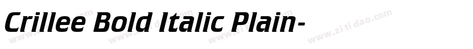 Crillee Bold Italic Plain字体转换
